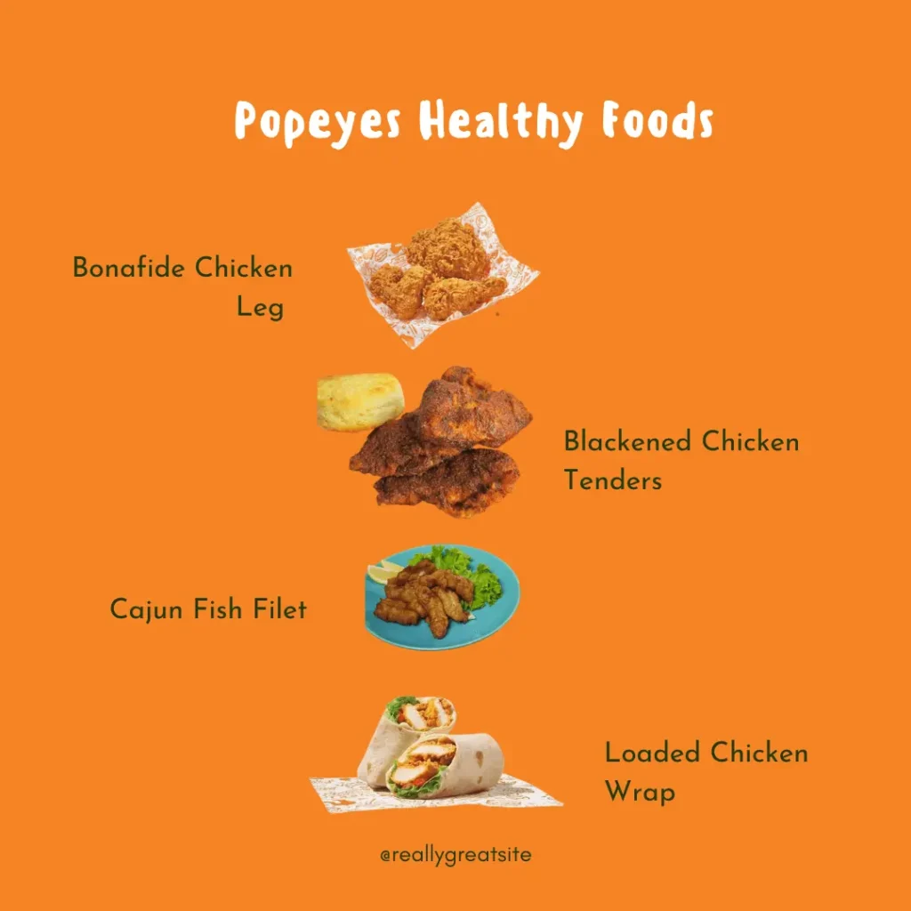 Healthy foods on the Popeyes nutrition menu