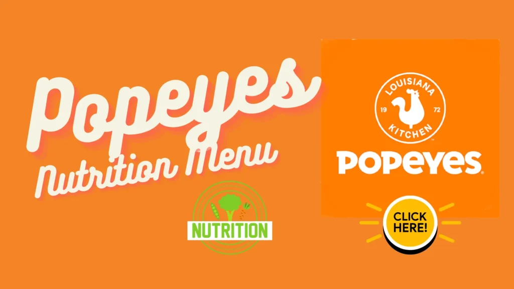 Popeyes Nutrition Menu