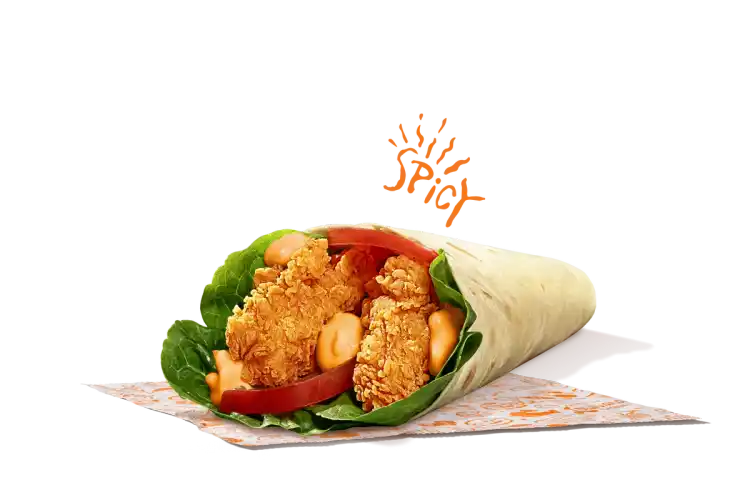 Popeyes Wraps Menu With Latest Prices & Calories 2025 2 Spicy Chicken Wrap - Wraps Menu