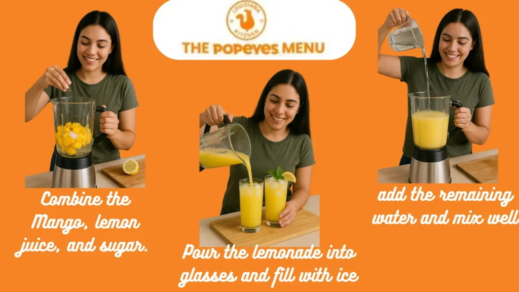 preparation steps for mango lemonade