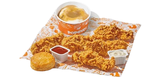 Popeyes Catering Menu 5-Piece Tenders Boxed Meal